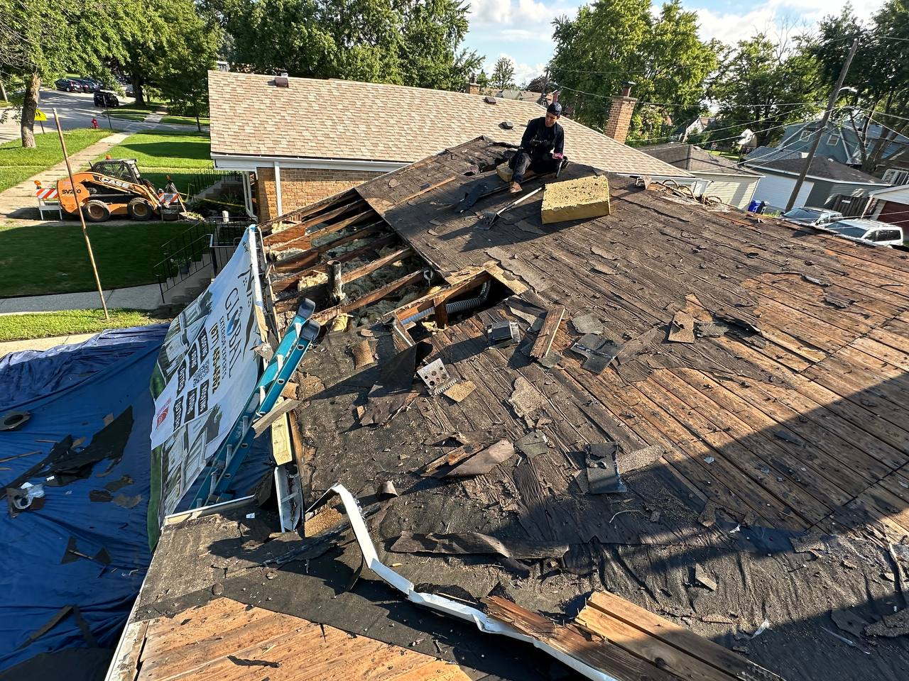 Falling Apart Roof With Needed Decking Replacement & Sagging Roof | Global Exte