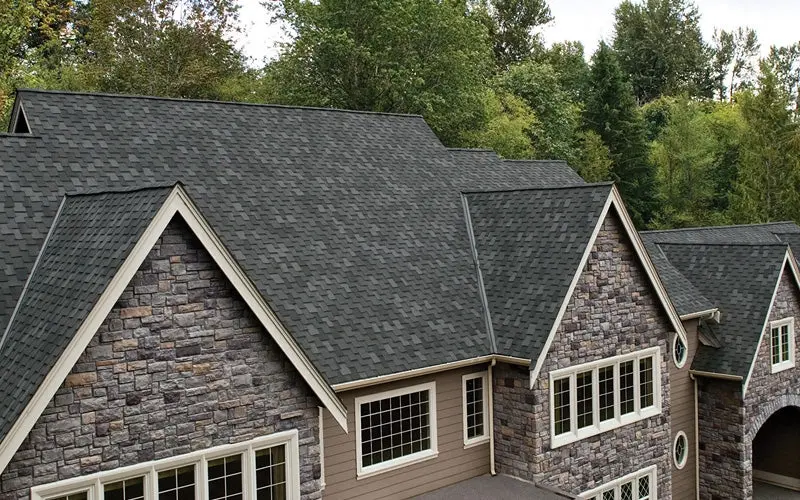 Dark Charcoal Roofing Material