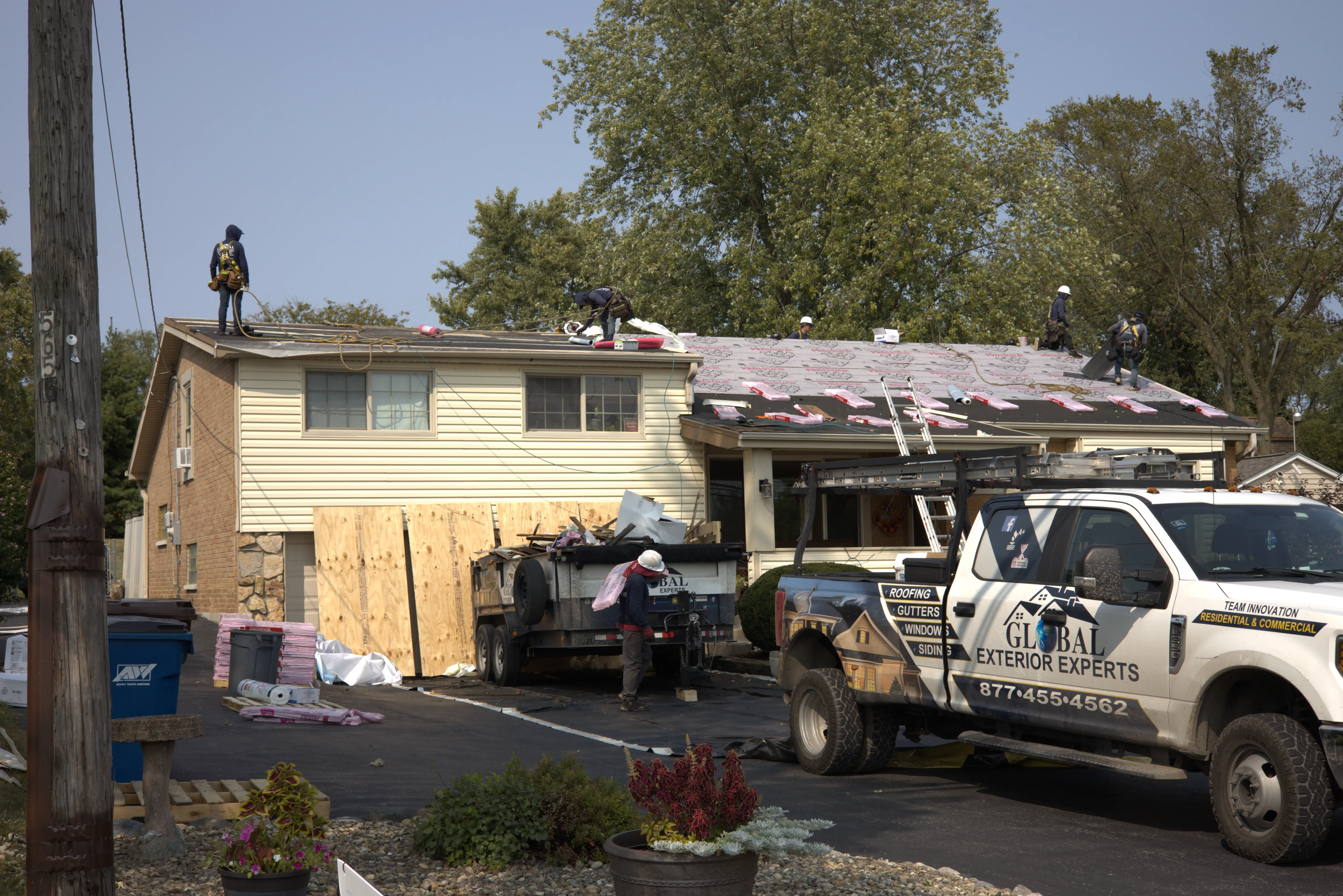 Global Exterior Expert's Roofers Preparing your residential roof for a roof replacement