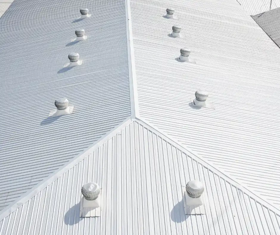 Commercial Metal Cool Roof That Is White