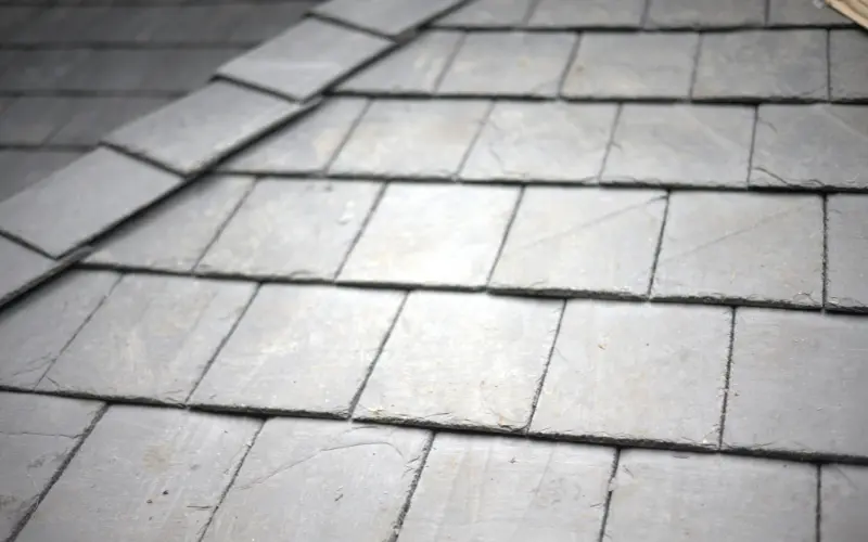 Light Grey Slate Roof Installed By Global Exterior Experts