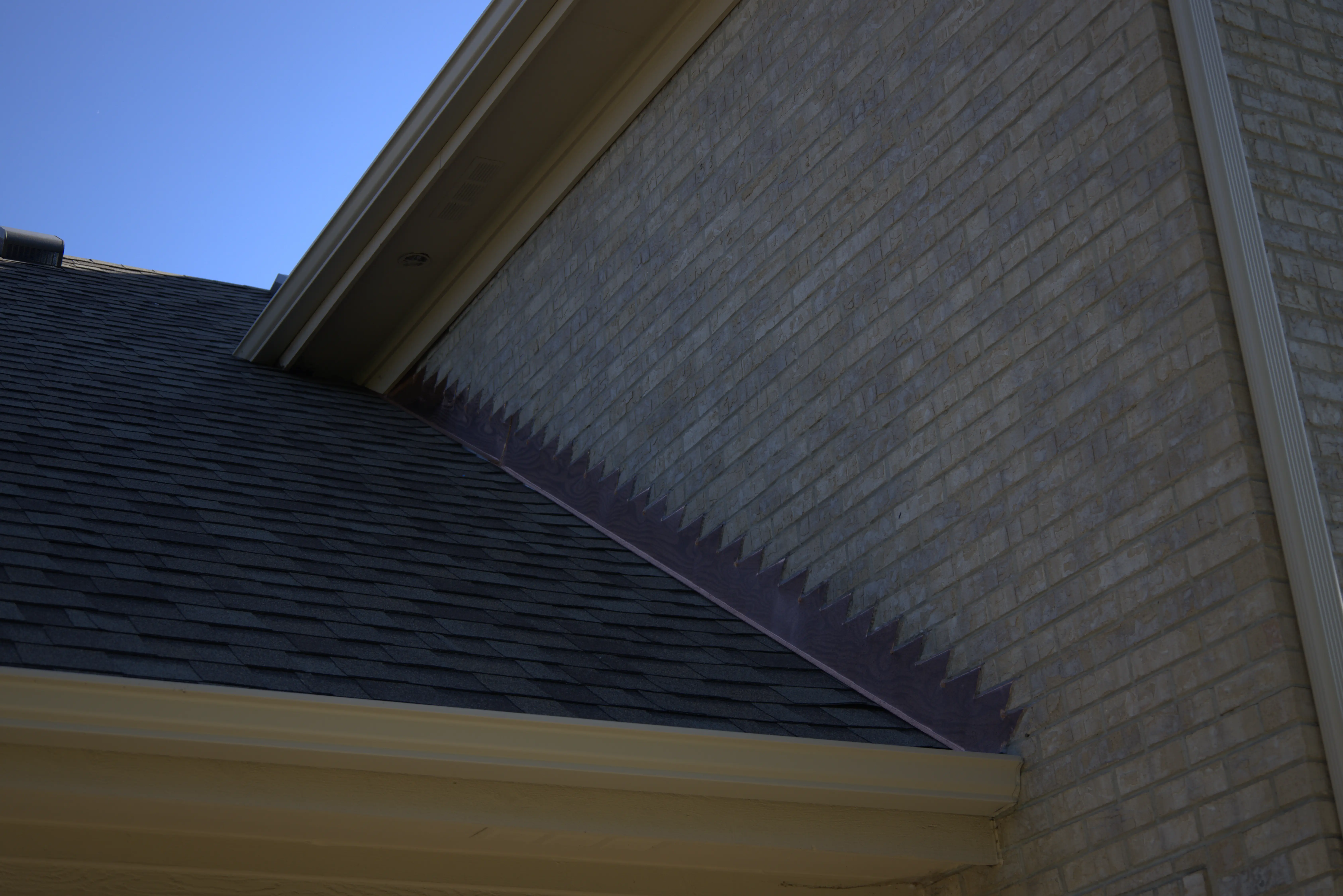 Copper Roof Flashing Completed On Recently Replaced Residential Roof