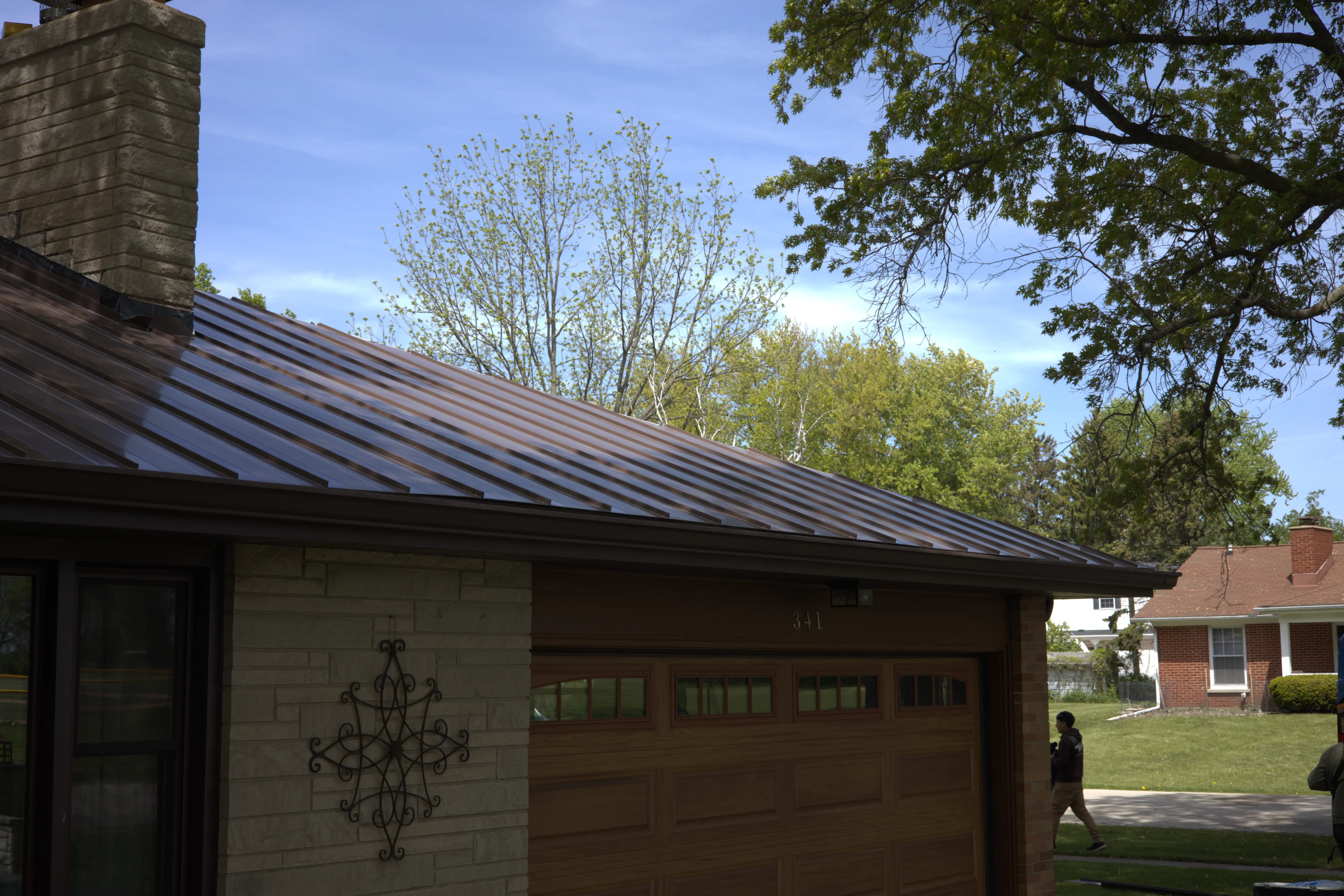 New Brown Metal Roof On Rei