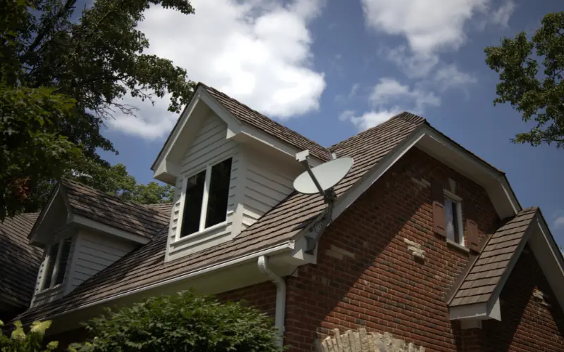 Residential Home With Synthetic Shake Roof