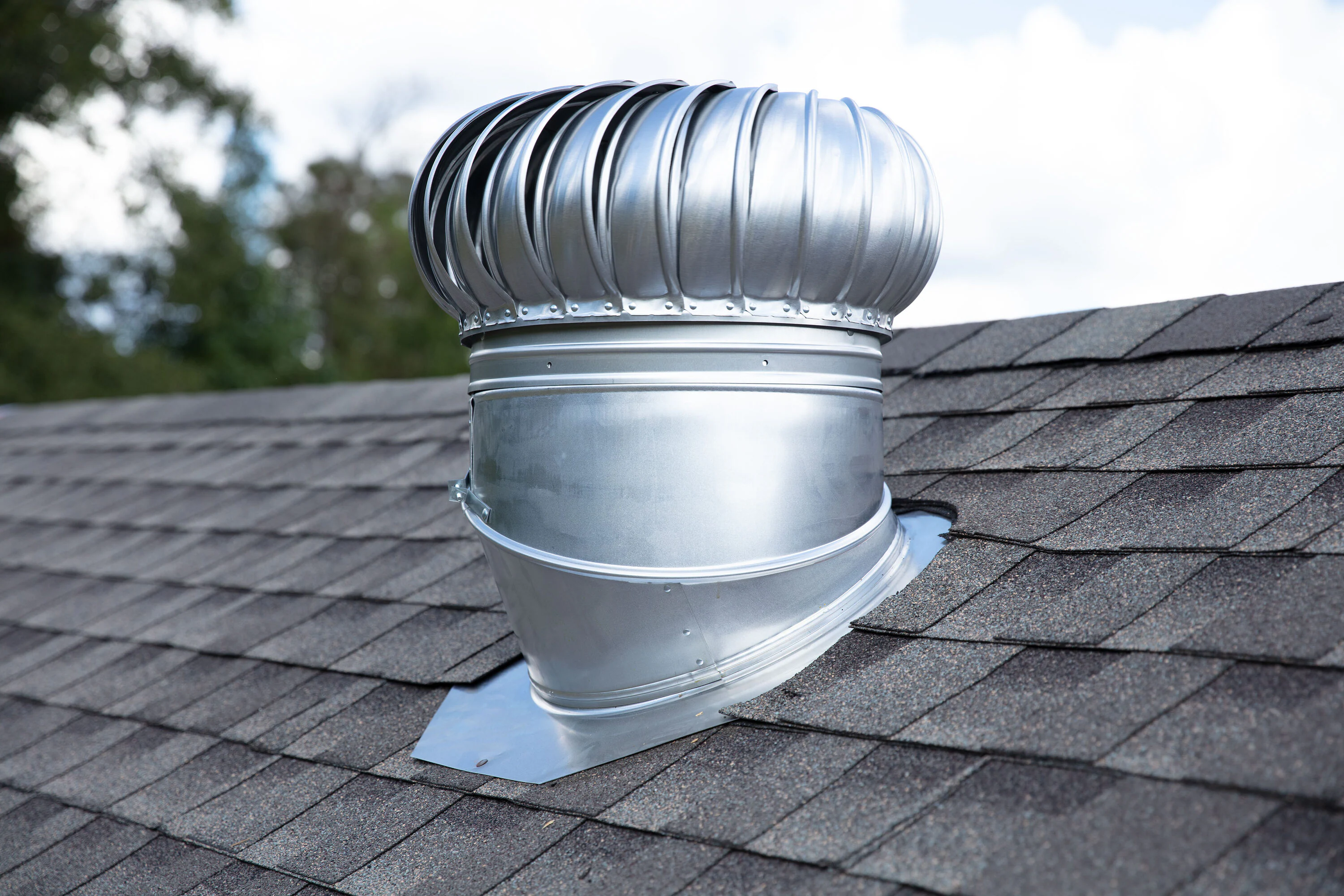 Silver Turbine Roof Vent