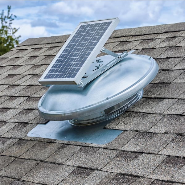 Master Flow 15 Watt Next-Generation - High-Efficiency Hybrid Solar/Electric Powered Roof Mount Exhaust Fan