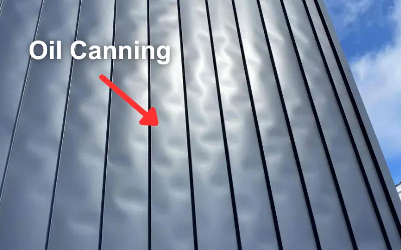 Oil Canning Metal Roof