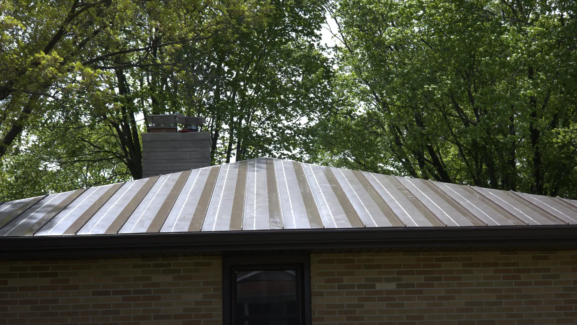 Brown Standing Seem Metal Roof