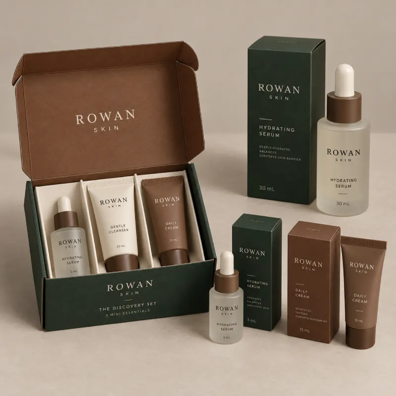 Sample and mini-size cosmetic boxes