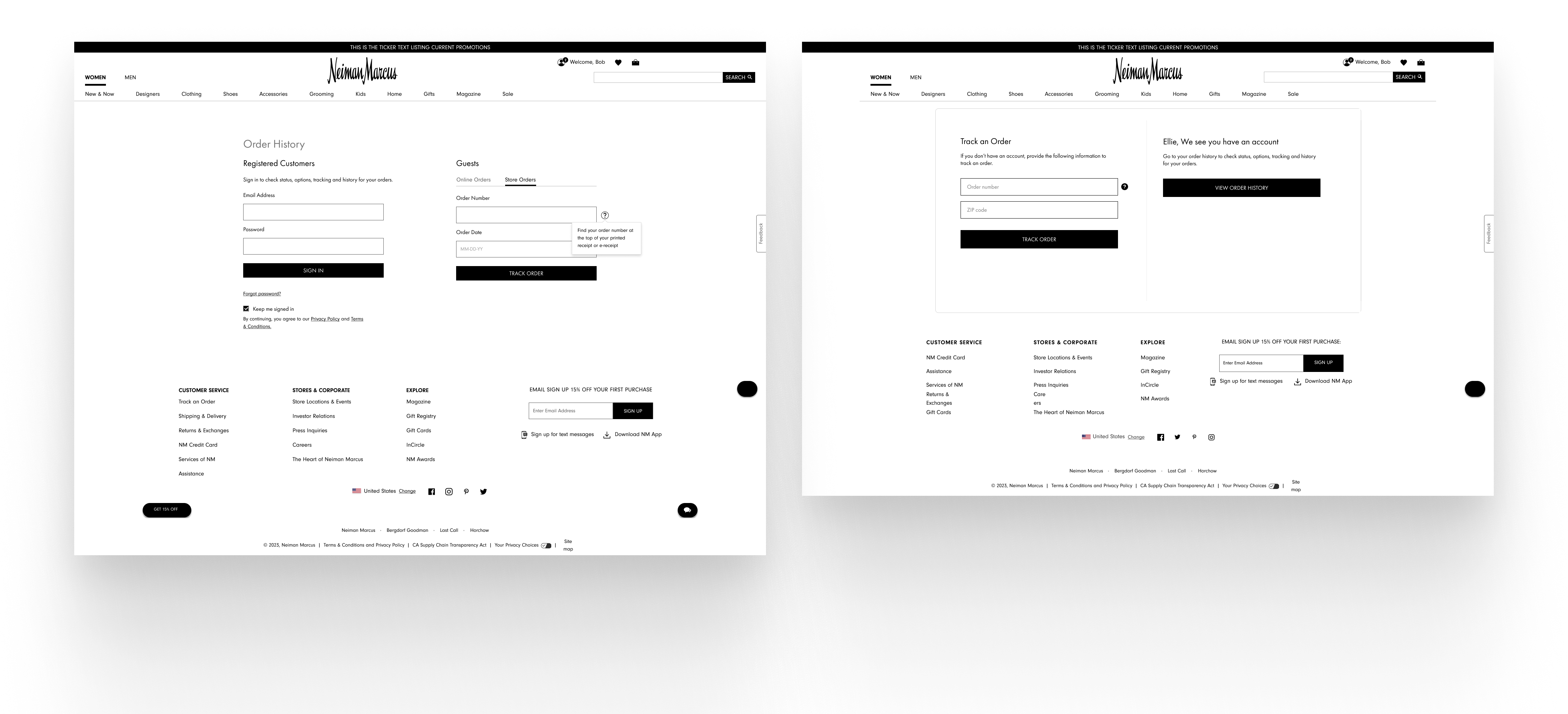 Order tracking MVP and proposed version