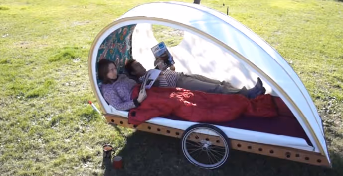 Foldavan bicycle caravan