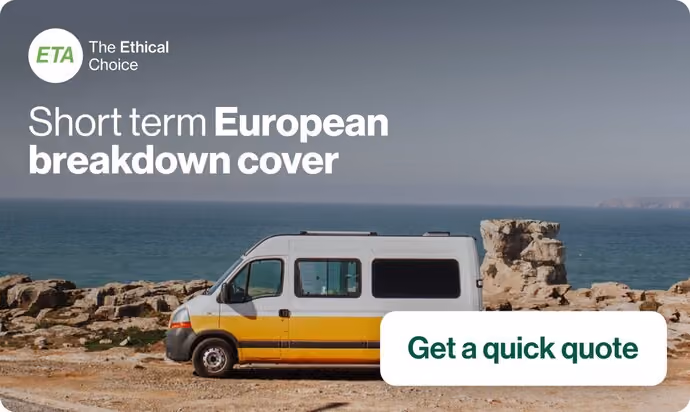 Camping car parked beside the sea in the south of France