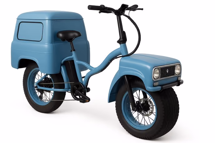 concept sketch showing what a renaul 4 e-bike could look like