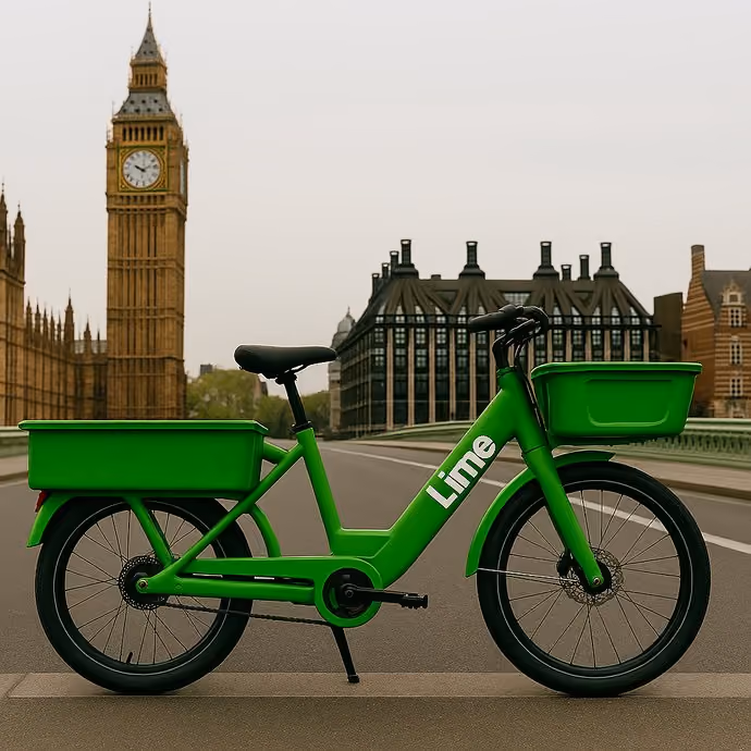 concept sketch of a cargo Lime bike