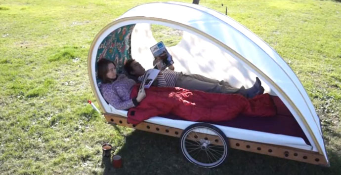 Foldavan bicycle caravan