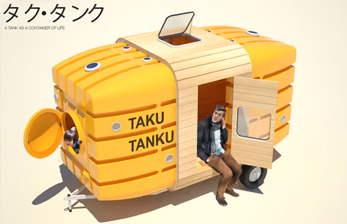 Taku-Tanku bicycle caravan trailer