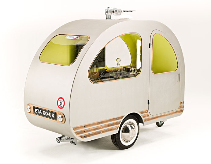 caravan designed to be towed behind a bicycle