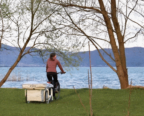 inflatable bicycle caravan