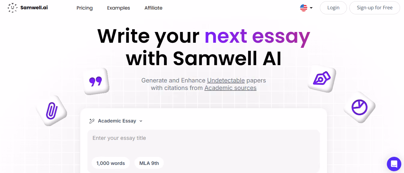 samwell - Best AI For Essay Writing