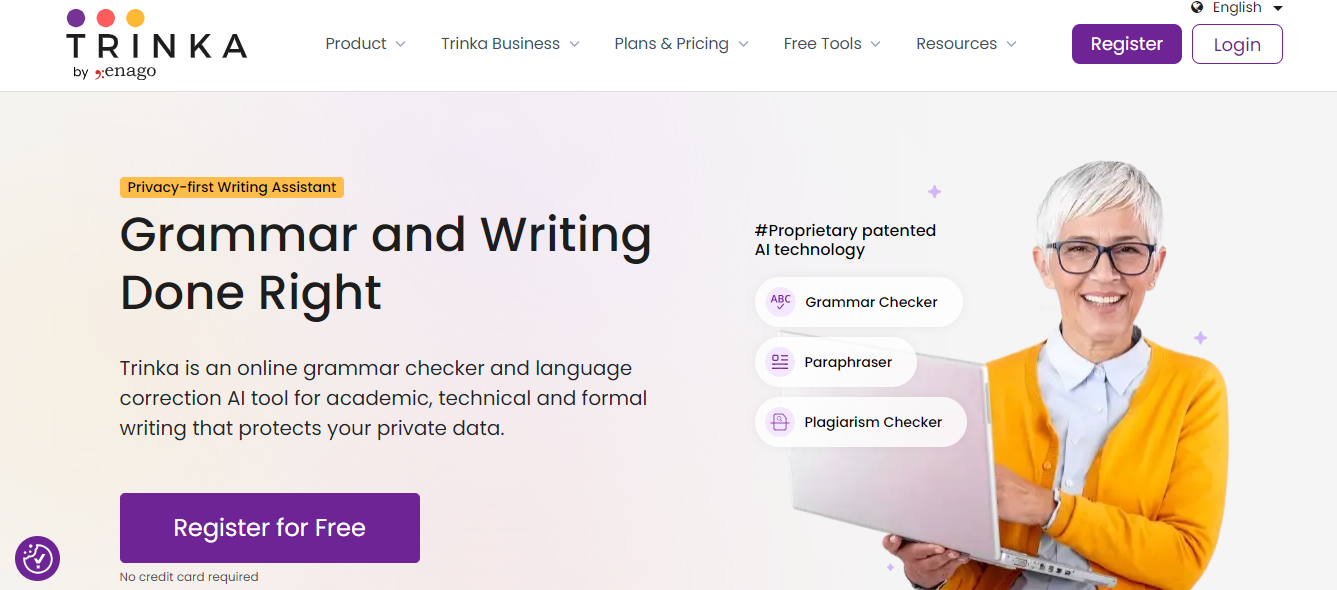 trinka - Free AI For Research Paper Writing