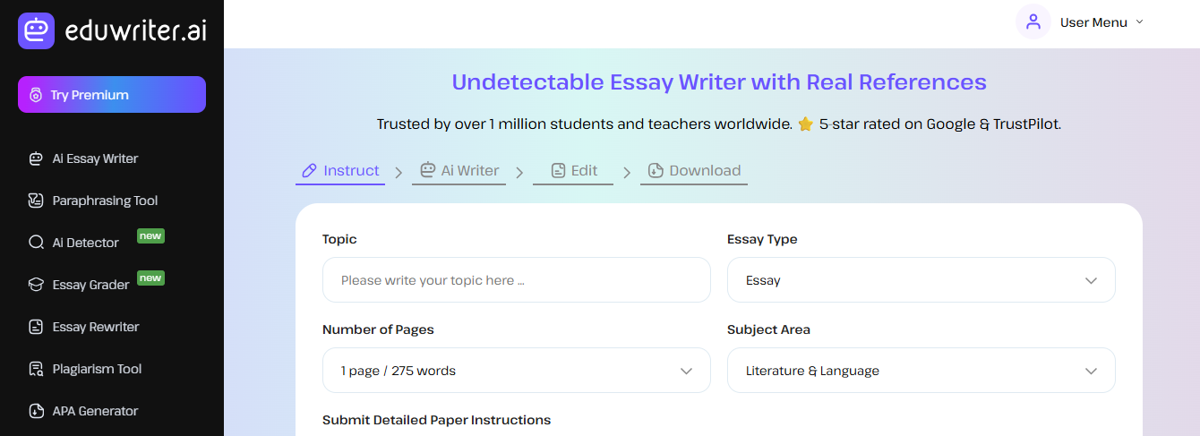 edu writer - AI For Assignment