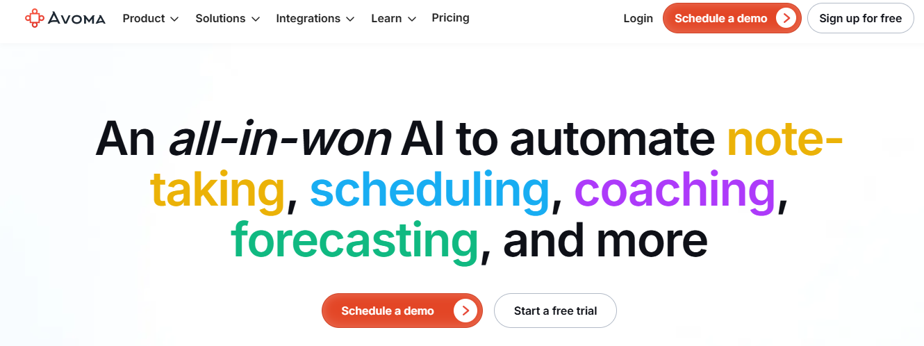 avoma - Otter.AI Alternatives
