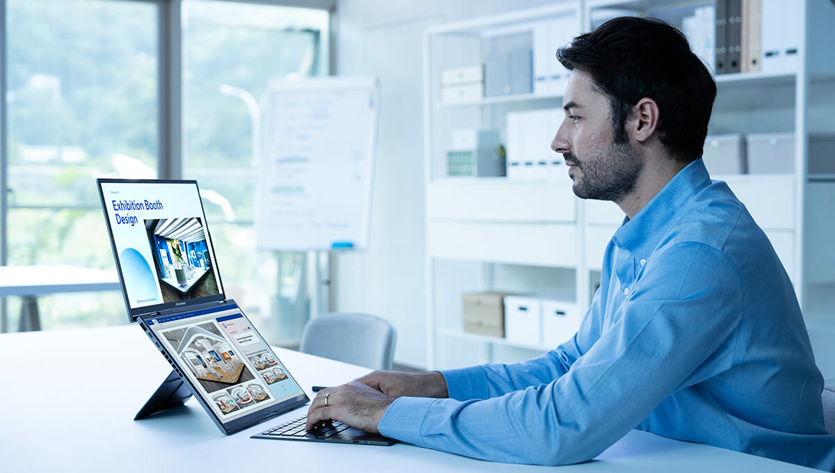 man in a blue shirt - How to Use AI for Work Productivity