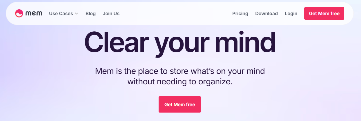mem - Best AI Productivity Tools