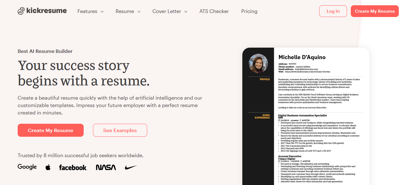 kick resume - Best AI Productivity Tools