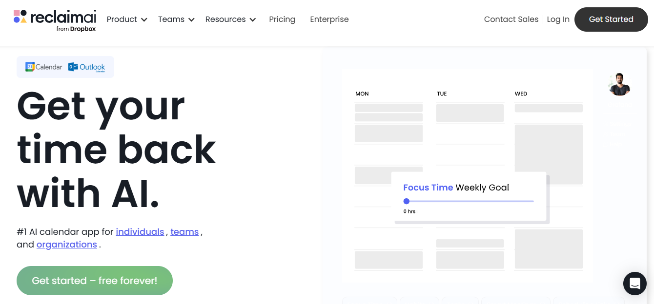 reclaim - Best AI Productivity Tools