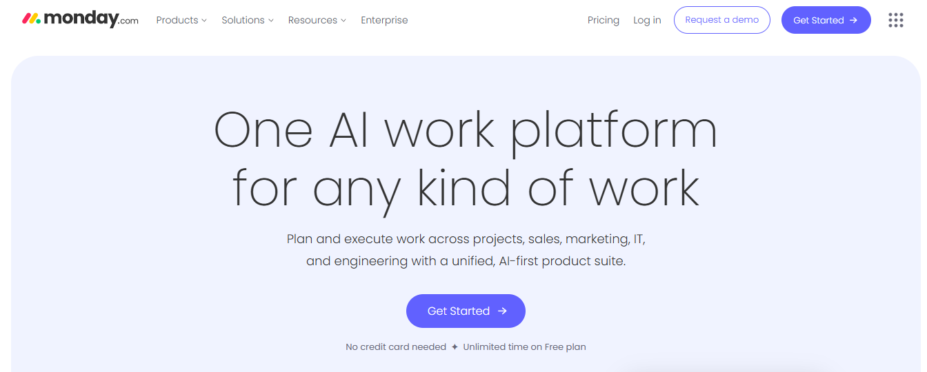 monday.com - Best AI for Project Management