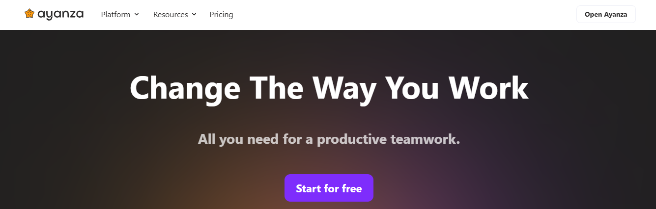 ayanza - Best AI for Project Management