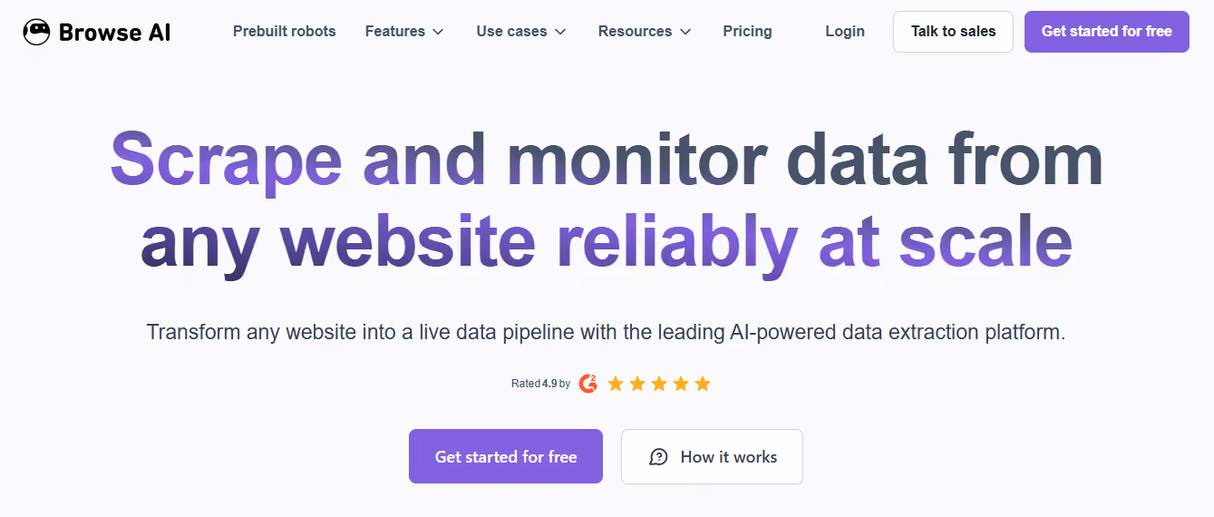browse ai - Best AI for Market Research