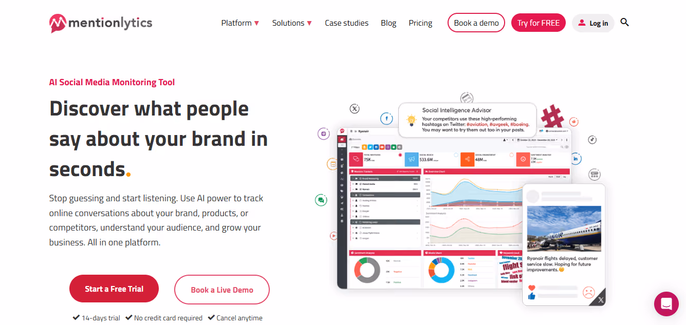 mentionlytics - Best AI for Market Research