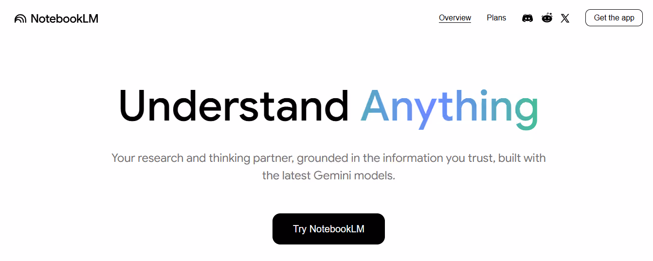 notebook lm - Best AI for Market Research
