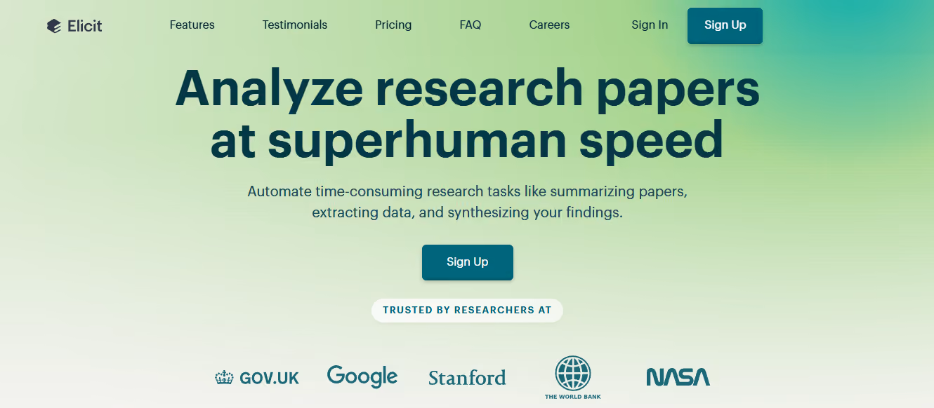 elicit - Best AI for Market Research