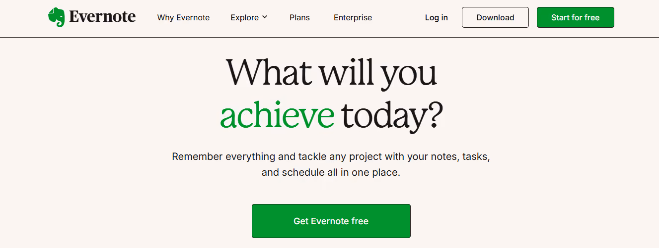 evernote - Best AI Meeting Note Taker