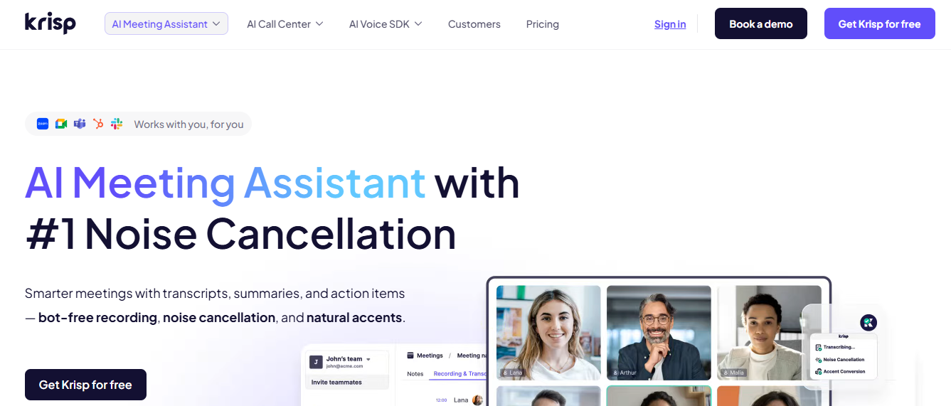 krisp - Best AI Meeting Note Taker