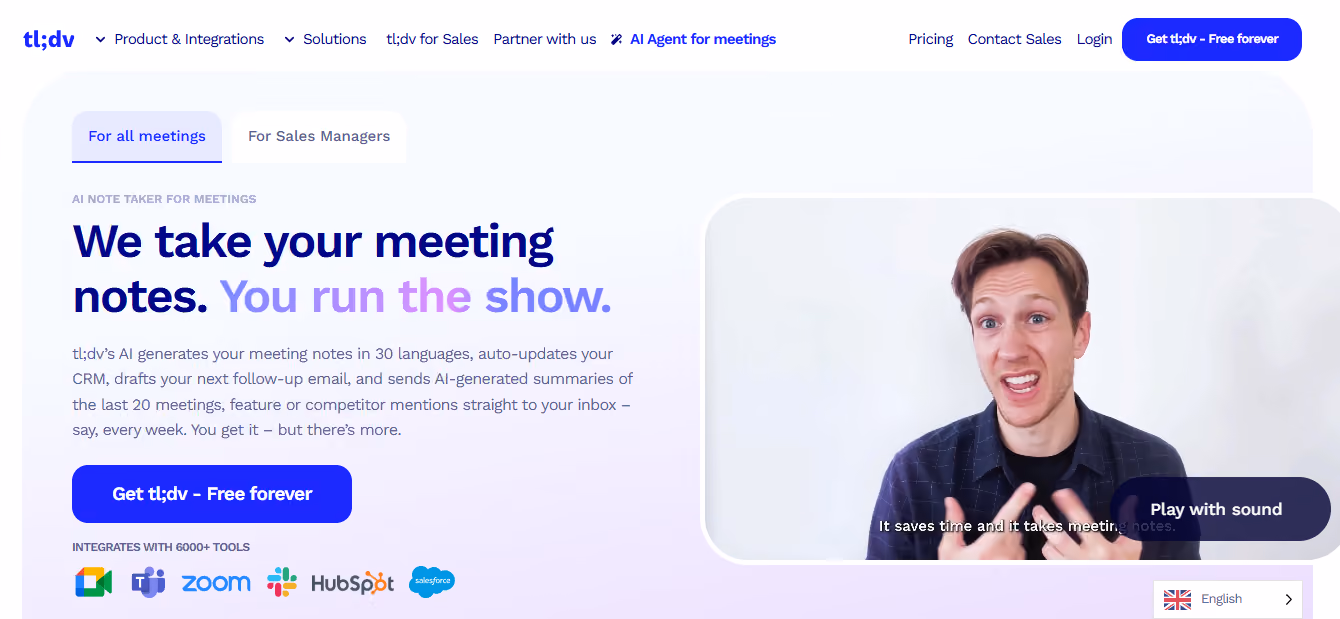 tldv - Best AI Meeting Note Taker