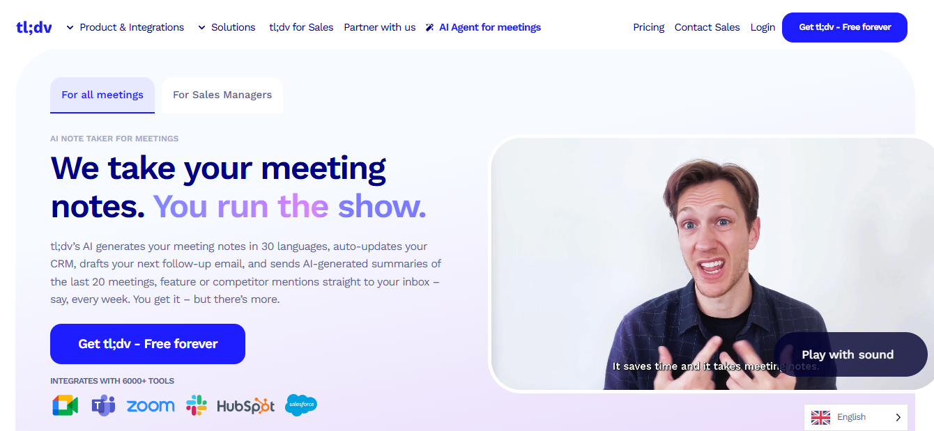 tldv - Best AI Meeting Note Taker