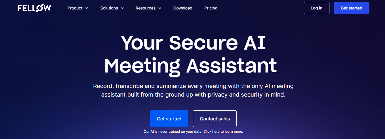 fellow - Best AI Meeting Note Taker