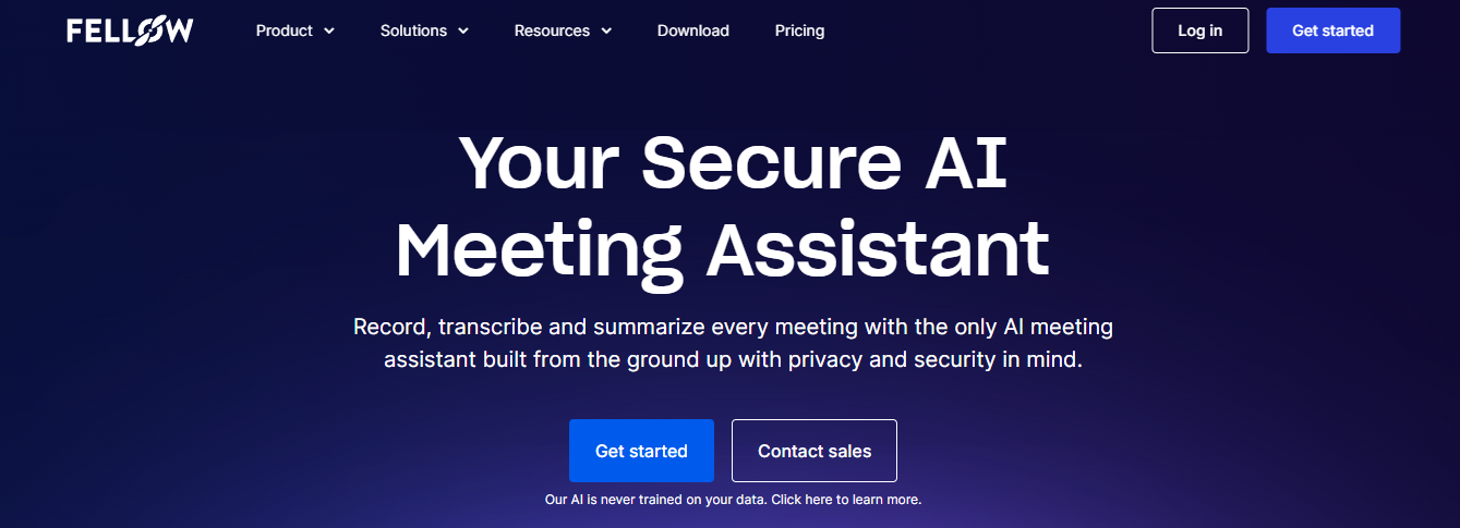 fellow - Best AI Meeting Note Taker