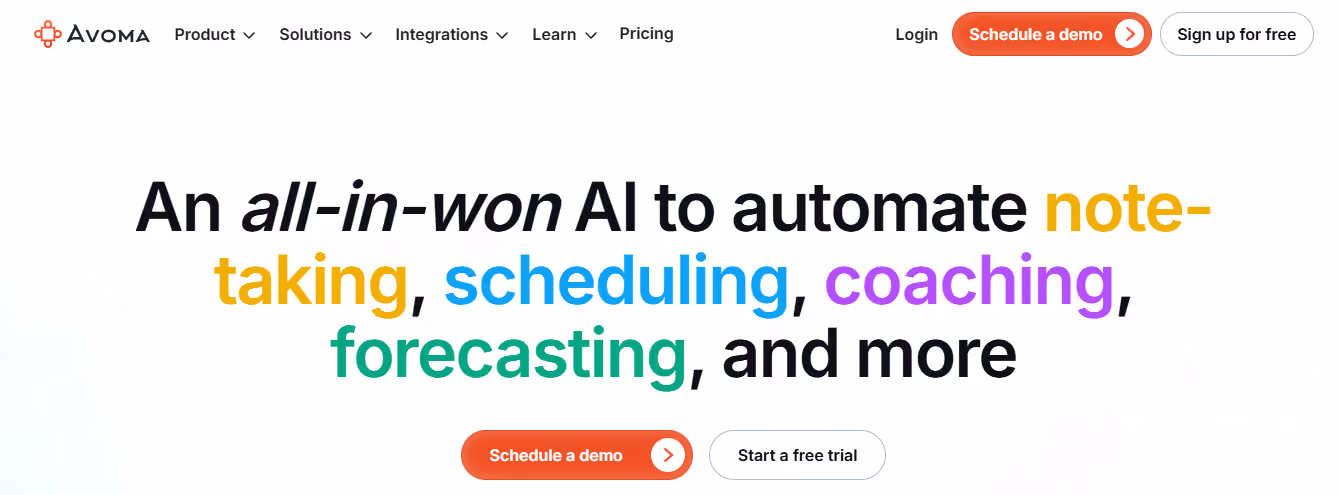 avoma- Best AI Meeting Note Taker