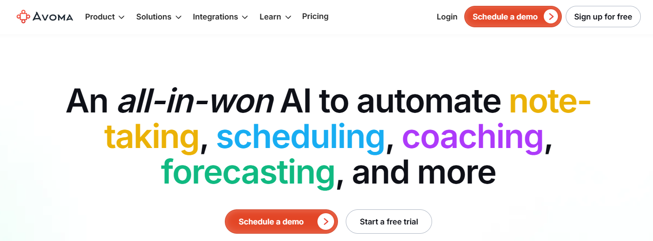 avoma- Best AI Meeting Note Taker