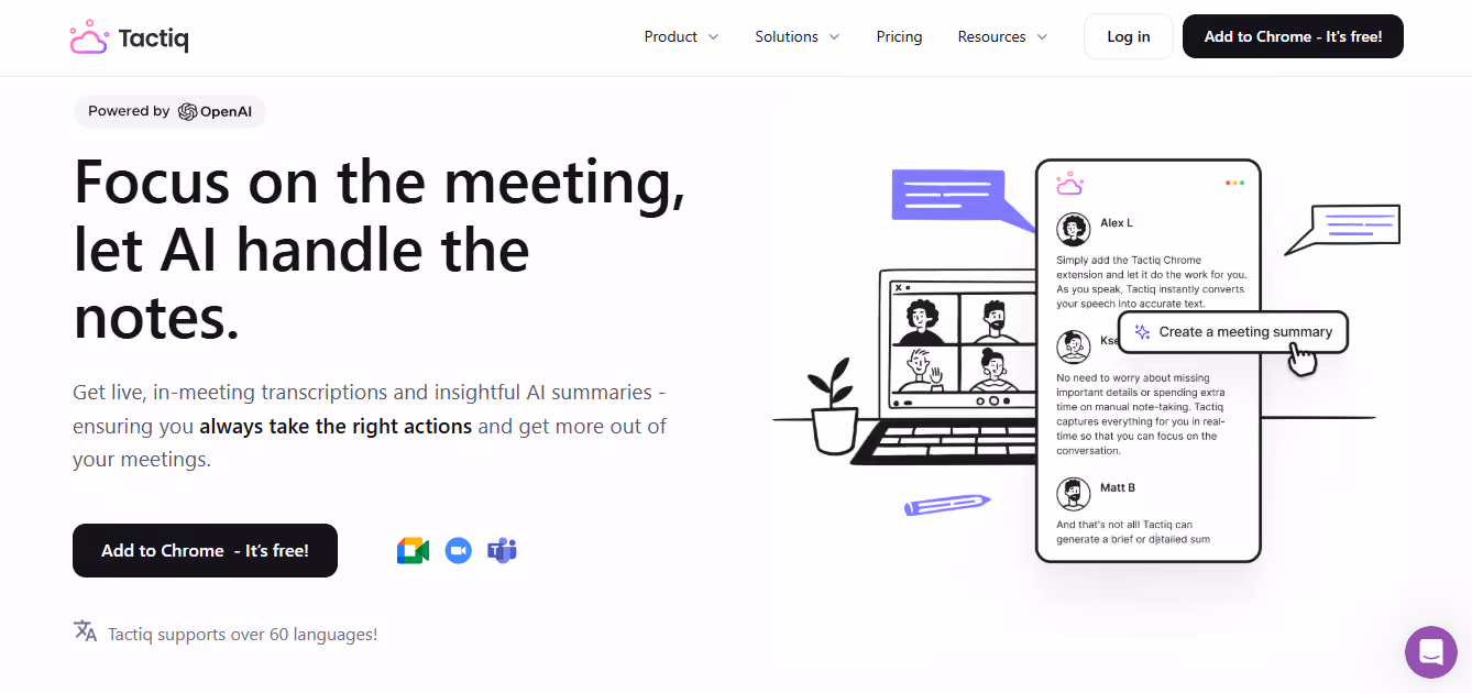 tactiq - Best AI Meeting Note Taker