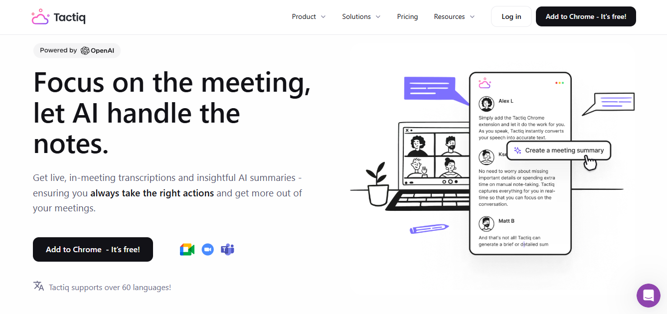 tactiq - Best AI Meeting Note Taker