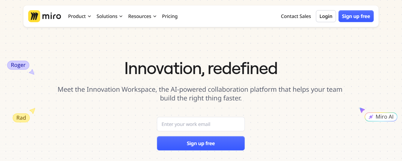 miro - Best AI Tools for Product Managers
