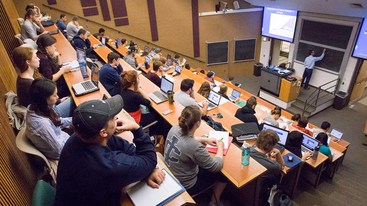 a classroom - What Is the Hardest Thing to Study in College