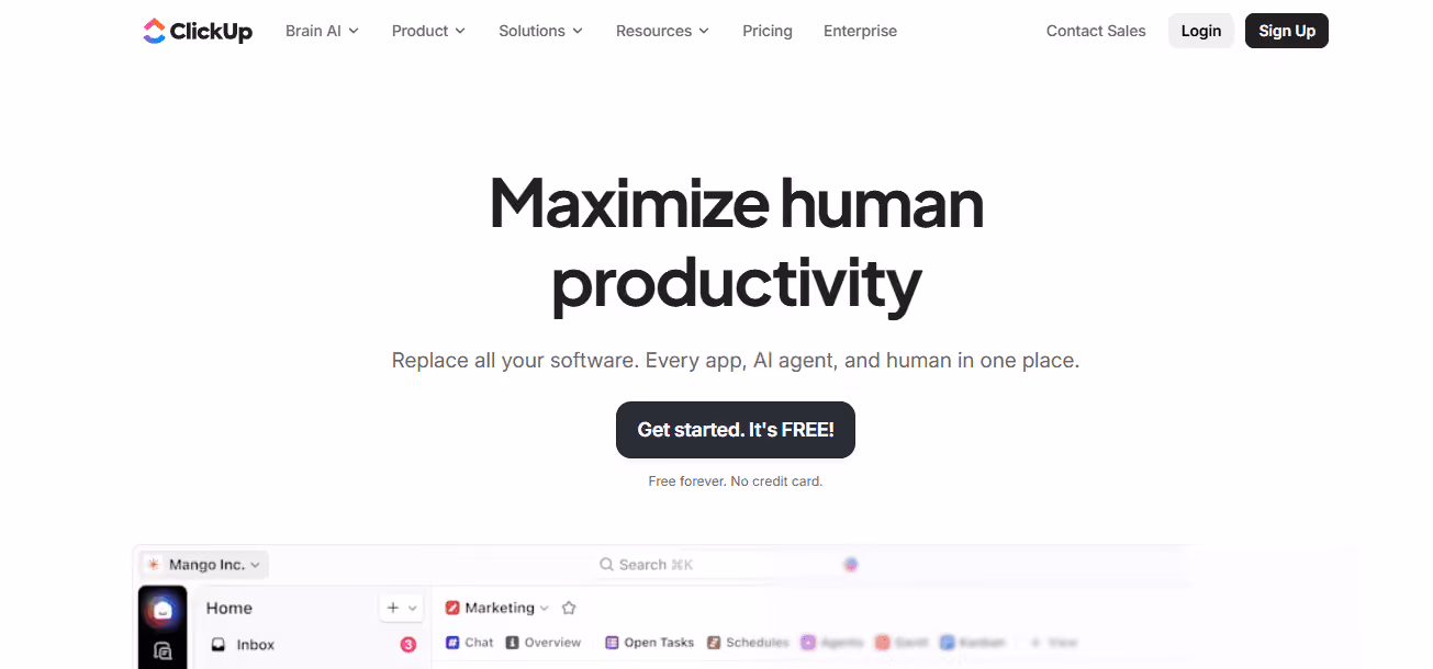 ClickUp - Best AI Websites for Students