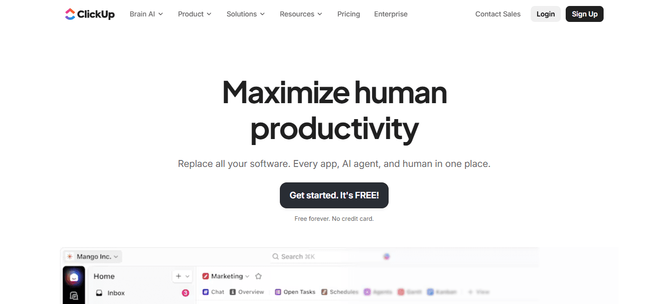 ClickUp - Best AI Websites for Students